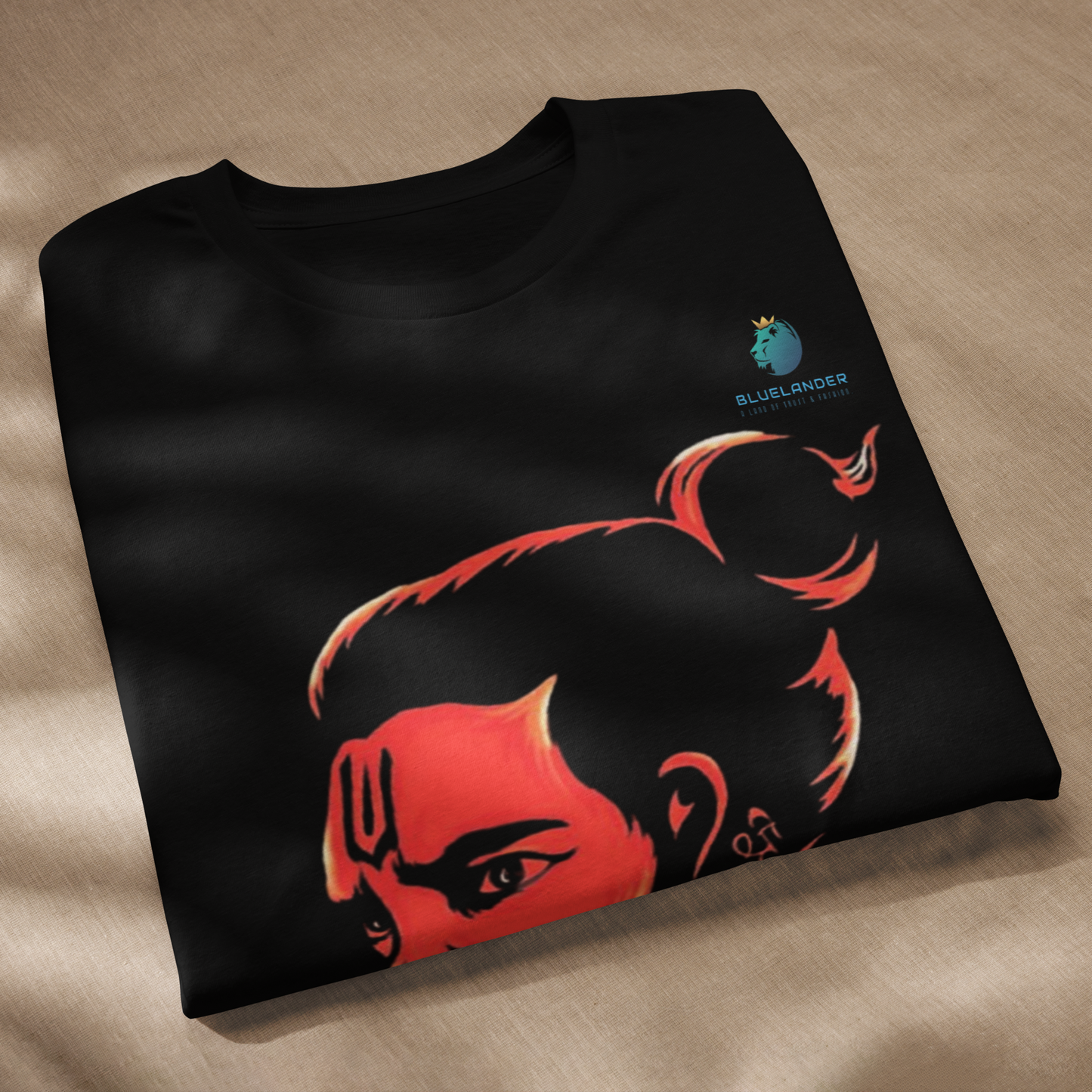 Hanuman's Blessing, Soft and Pure: Bluelanders Divine Protection premium cotton T-Shirt.