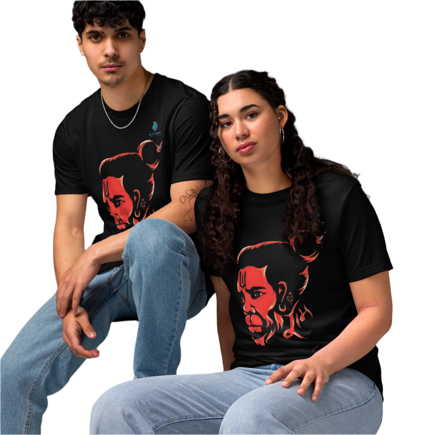 Hanuman's Blessing, Soft and Pure: Bluelanders Divine Protection premium cotton T-Shirt.