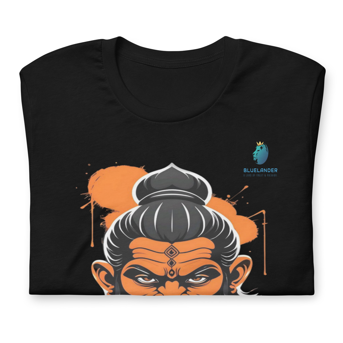 Bluelanders Divine Protection: Soft and Bio-Washed Hanuman premium unisex cotton T-Shirt.