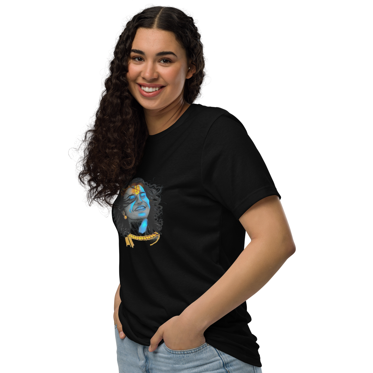 Experience Krishna's Love: Bluelander's Soft Cotton T-Shirt,Spiritual Fashion.