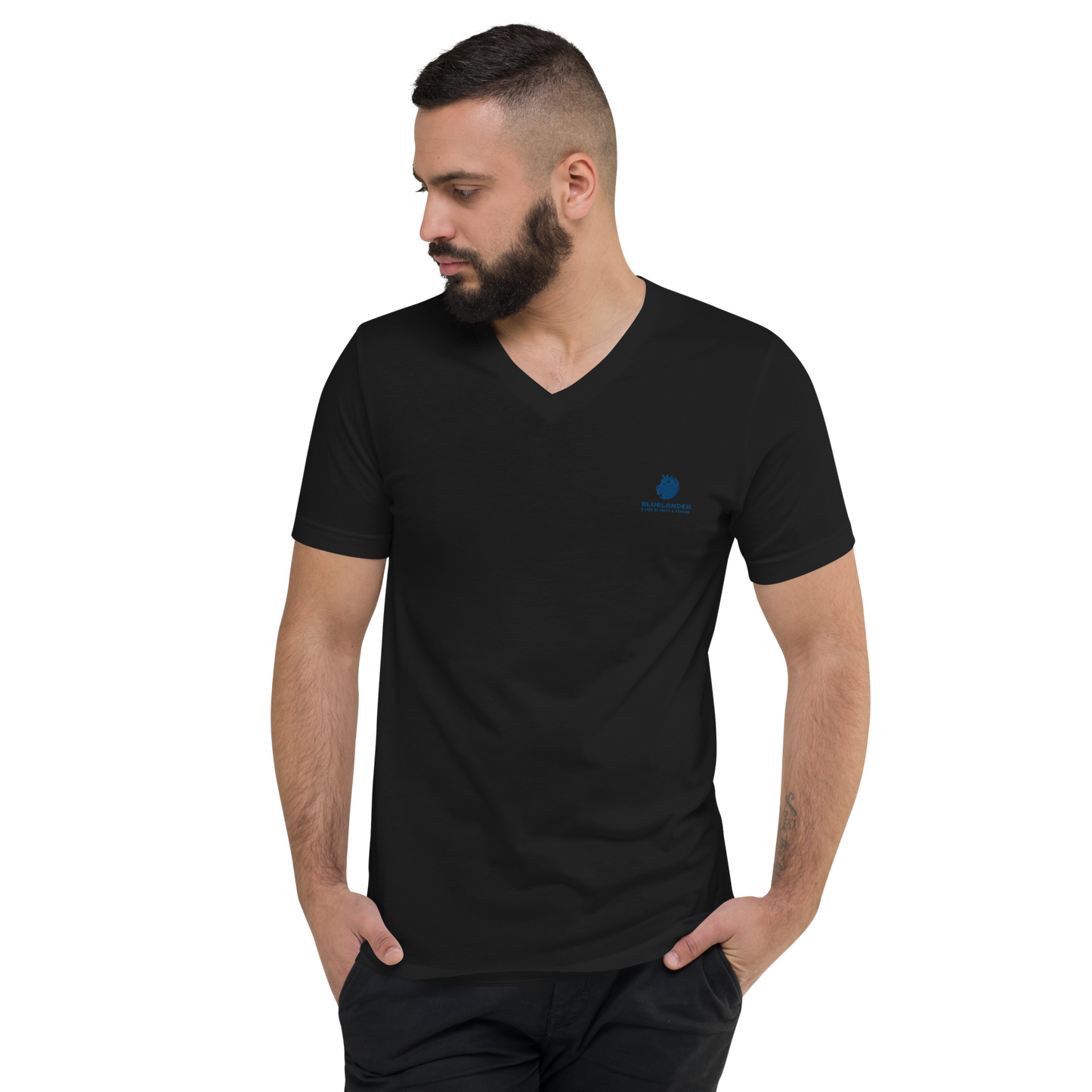 Discover Ultimate Comfort: Bluelander V-Neck Full Sleeve T-Shirt | 100% Cotton | Pre-Shrunk & Bio Washed,Explore Now!