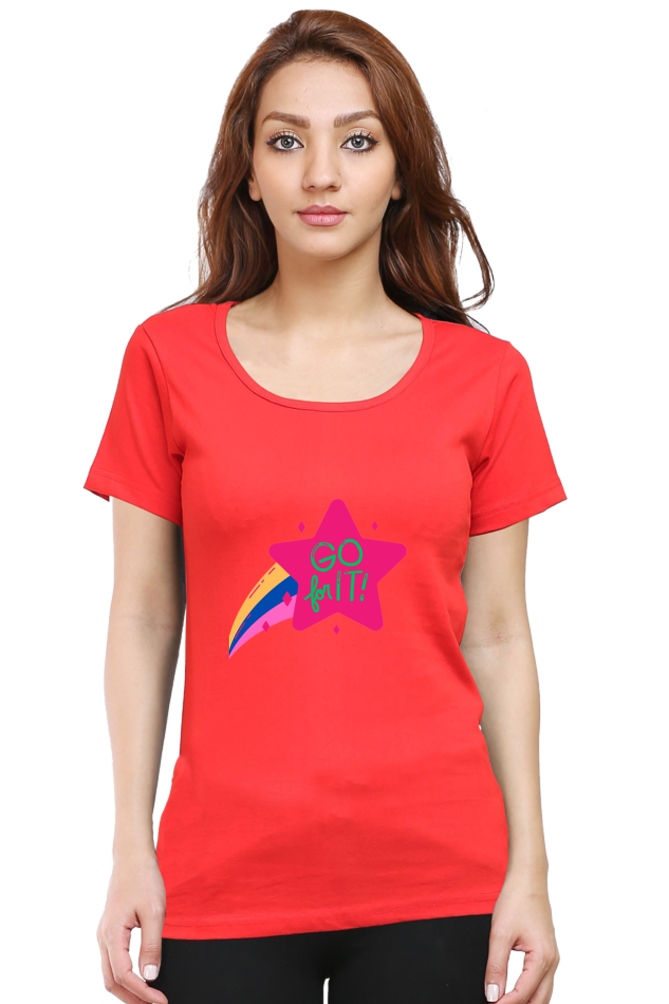 Show Your Feminism with Colors of Love: Bluelander's Girls Cotton Half Sleeve Shirt - Empower Your Style!