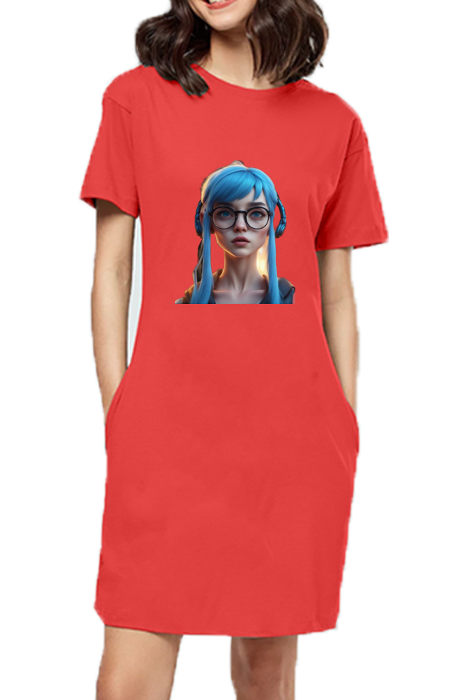 Elevate Your Style with Bluelander Girls and Women's Full T-Shirt Cotton Dress – AI-Enhanced Design for Our Beautiful Sisters and Moms of India, Embracing the Future of Fashion