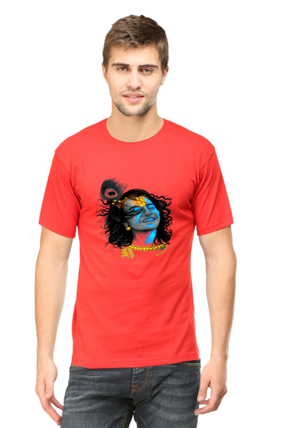 Experience Krishna's Love:  Bluelander's Soft Cotton T-Shirt,Spiritual Fashion.