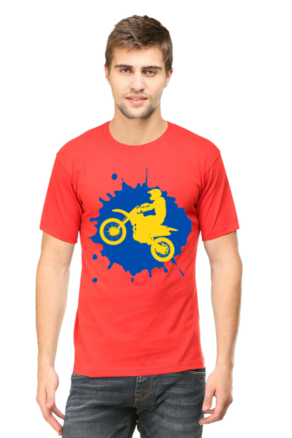Bluelander's Cotton Half Sleeve T-Shirt: Colorful, Stylish - Ride with Confidence!