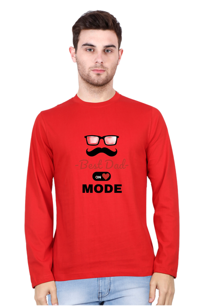 Bluelander Cotton Full Sleeve T-Shirt:Enhanced Design - A Stylish Tribute Celebrating Every Dad and Son.