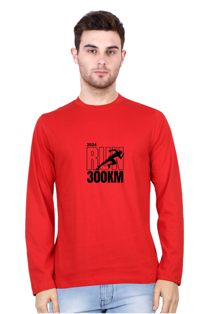 Stride in Style: Bluelander Male Full Sleeve Cotton T-Shirt, Run for Your Success with Fashion Forward Confidence