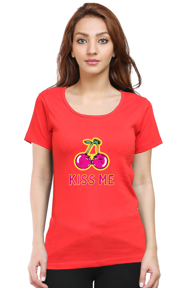 Bluelander Girl Round Neck Half Sleeve T-Shirt: Embrace Style with a Kiss of Comfort in Every Thread!