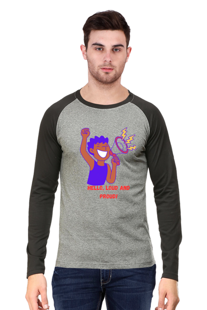 Rock Your Look in Bluelander's Raglan Cotton Full Sleeve Tee!