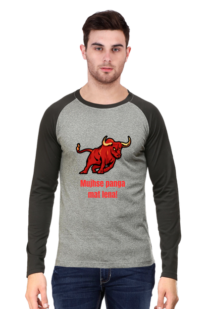 Bluelander's  Raglan Full Sleeve T-Shirt with Enhanced Design - Let Your Tee Do the Talking!