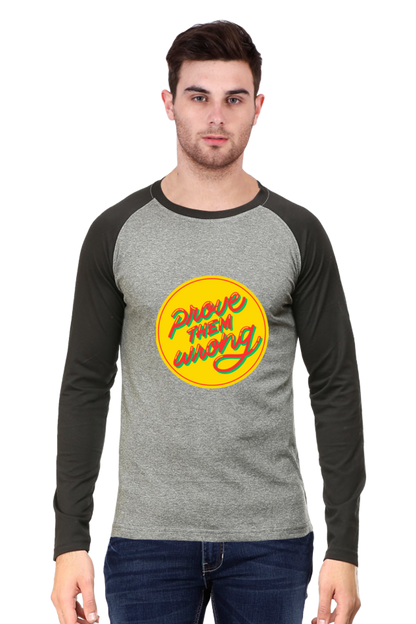 Let Your T-Shirt Tell Your Story: Bluelander's Raglan Full Sleeve Cotton Tee - Express Yourself in Style!