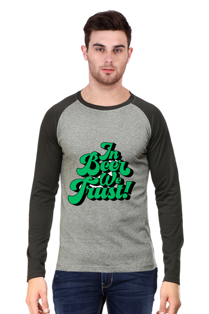 Revolutionize Your Wardrobe: Bluelander's Raglan Cotton Full Sleeve T-Shirt - Elevate Your Style!