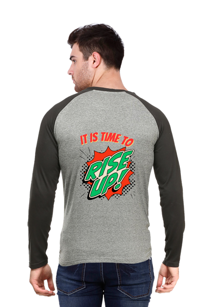 Elevate Your Look: BlueLander's Cotton Raglan Full Sleeve T-Shirt with Enhanced Back Designs – Unleash Style with Every Step.
