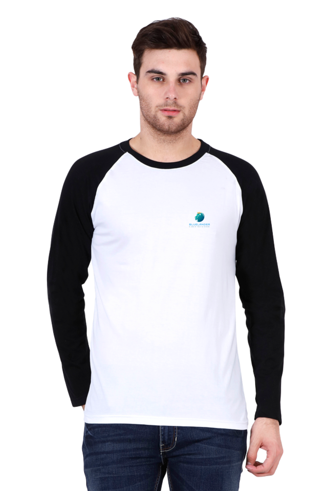 Bluelander's  Raglan Full Sleeve T-Shirt with Enhanced Design - Let Your Tee Do the Talking!