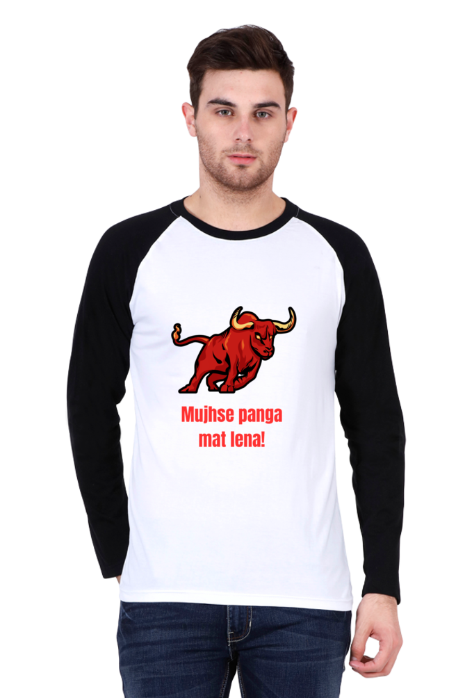 Bluelander's  Raglan Full Sleeve T-Shirt with Enhanced Design - Let Your Tee Do the Talking!