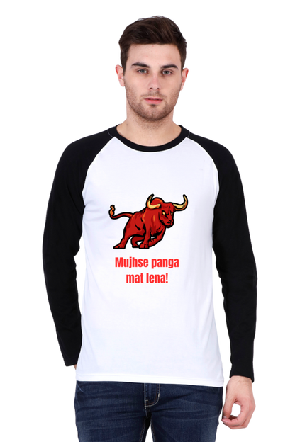 Bluelander's  Raglan Full Sleeve T-Shirt with Enhanced Design - Let Your Tee Do the Talking!