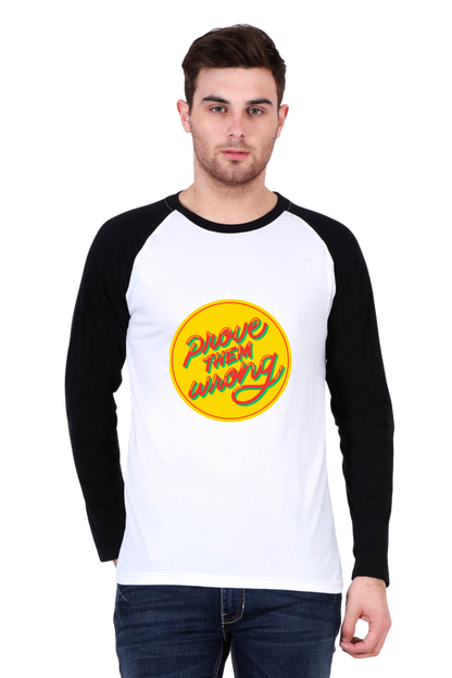 Let Your T-Shirt Tell Your Story: Bluelander's Raglan Full Sleeve Cotton Tee - Express Yourself in Style!