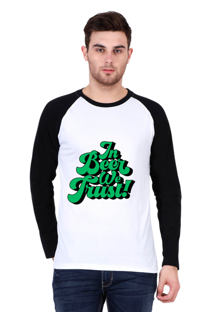 Revolutionize Your Wardrobe: Bluelander's Raglan Cotton Full Sleeve T-Shirt - Elevate Your Style!