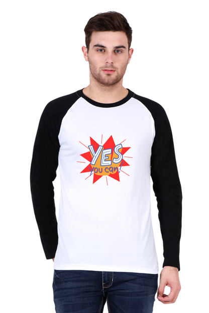 Chase Your Dreams in Style: Unleash Your Spirit with Bluelander's Raglan Cotton Full Sleeve Tee!
