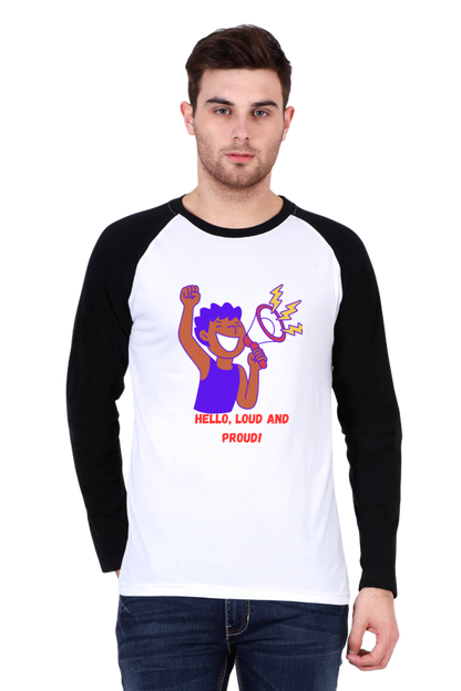 Rock Your Look in Bluelander's Raglan Cotton Full Sleeve Tee!