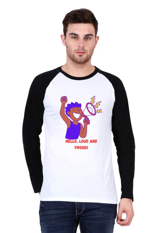 Rock Your Look in Bluelander's Raglan Cotton Full Sleeve Tee!