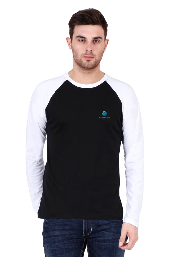 Farewell to Ordinary Tees: Elevate Your Look with Bluelander's Raglan Cotton Full Sleeve T-Shirt!