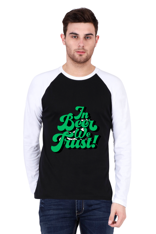 Revolutionize Your Wardrobe: Bluelander's Raglan Cotton Full Sleeve T-Shirt - Elevate Your Style!