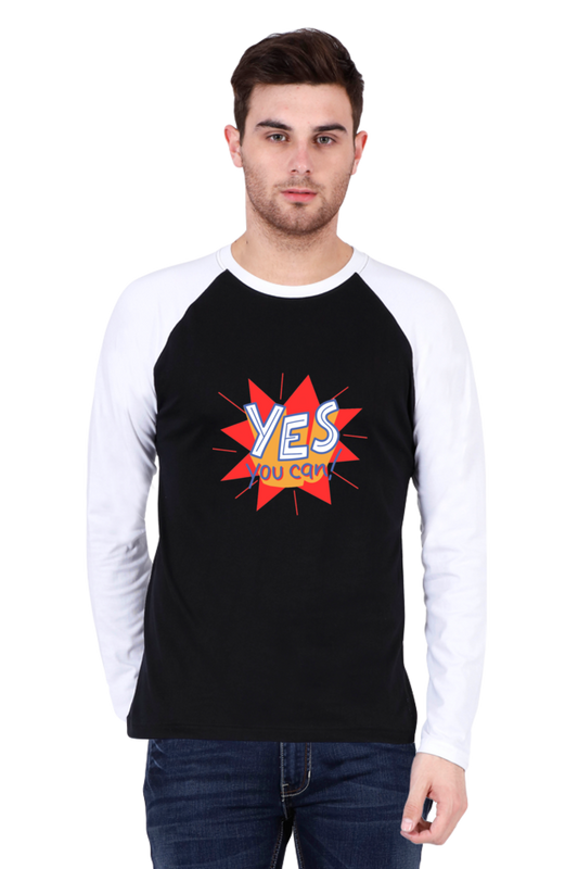 Chase Your Dreams in Style: Unleash Your Spirit with Bluelander's Raglan Cotton Full Sleeve Tee!
