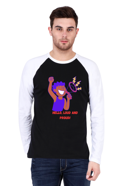 Rock Your Look in Bluelander's Raglan Cotton Full Sleeve Tee!