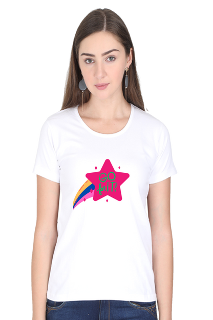 Show Your Feminism with Colors of Love: Bluelander's Girls Cotton Half Sleeve Shirt - Empower Your Style!