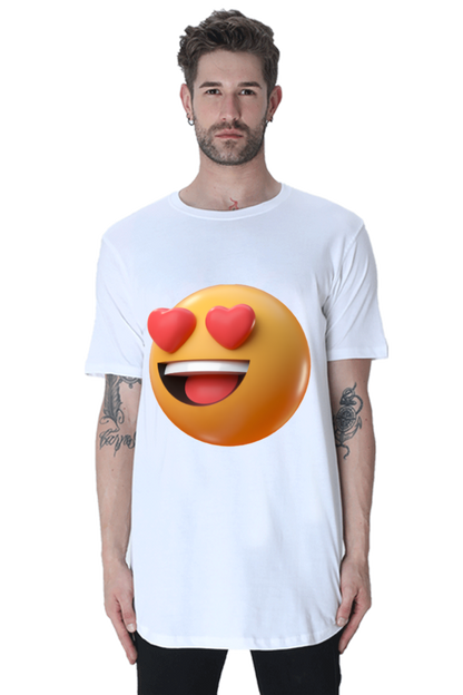 Stand Out in Comfort: Bluelander's Half Sleeve Cotton Longline Curved T-Shirt - Unleash Your Unique Style!
