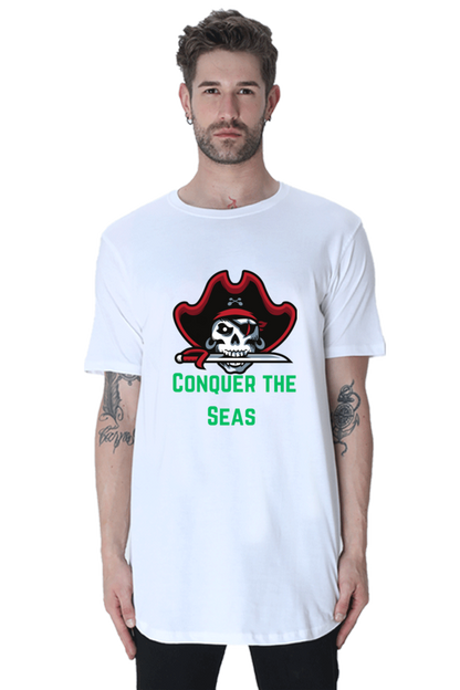 Revamp in Cotton Comfort: Elevate Your Style with Bluelander's Half Sleeve Longline Curved T-Shirts!