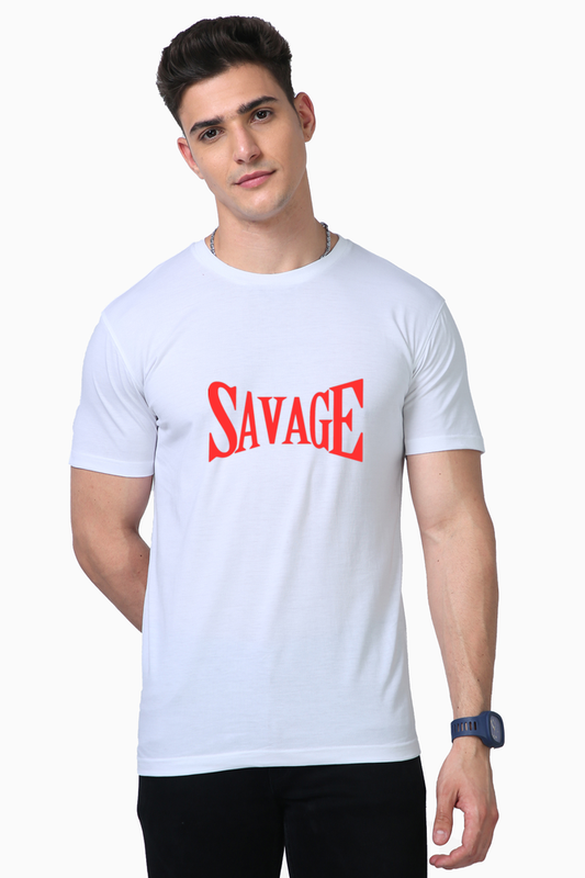 Elevate Your Style with Bluelander Supima Cotton Half Sleeve T-Shirts  Supreme Comfort,Unleash Your Savage Style.