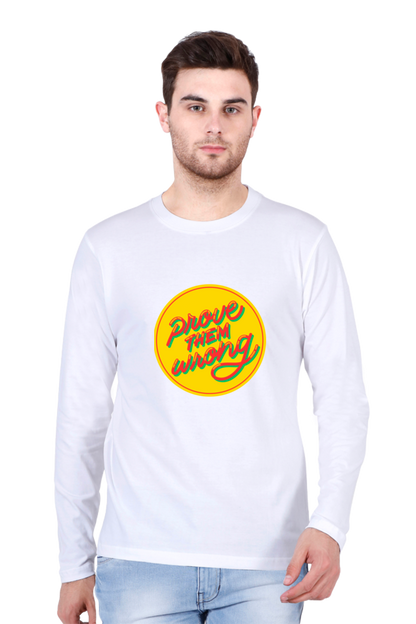 Let Your T-Shirt Speak: Bluelander's Full Sleeve Cotton Tee - Make a Statement in Style!