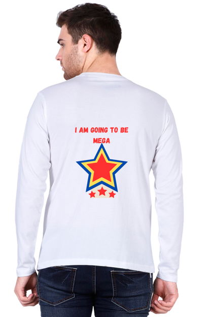 Unleash Confidence with Enhanced Back Design: Elevate Your Style in Bluelander's Full Sleeve Cotton T-Shirt!