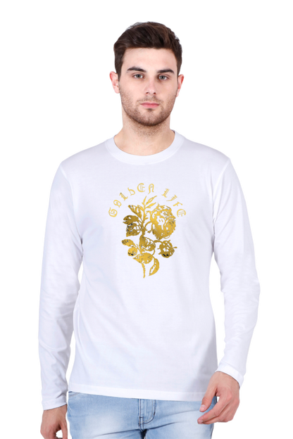BlueLander Full Sleeve Gold Vinyl Printing Live Your Golden Life with Our Fashion  Supreme Style and Quality