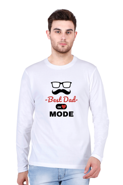 Bluelander Cotton Full Sleeve T-Shirt:Enhanced Design - A Stylish Tribute Celebrating Every Dad and Son.