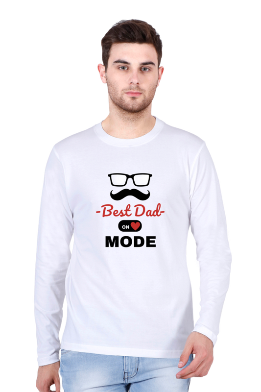 Bluelander Cotton Full Sleeve T-Shirt:Enhanced Design - A Stylish Tribute Celebrating Every Dad and Son.