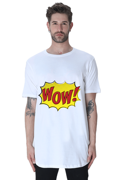 Step into the Future of Fashion with Bluelander's Half Sleeve Cotton Longline Curved T-Shirt - Get Noticed Everywhere You Go!