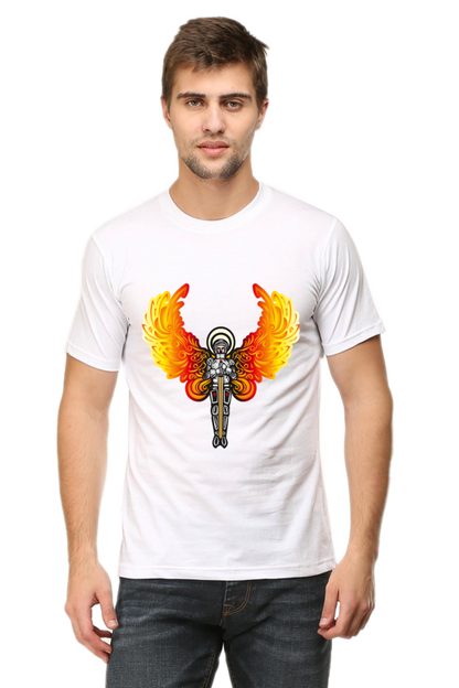 Step into the Future of Fashion with Bluelander's Cotton Half Sleeve T-Shirts: Experience Night Glow Designs that Illuminate Your Style!