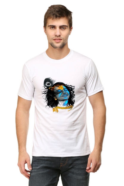 Experience Krishna's Love:  Bluelander's Soft Cotton T-Shirt,Spiritual Fashion.
