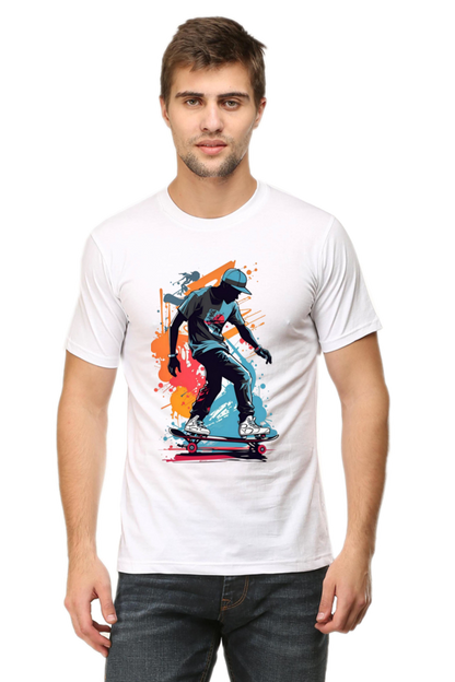 Trendsetter: Bluelander's Premium Cotton Bio-Washed Half-Sleeve T-Shirt.
