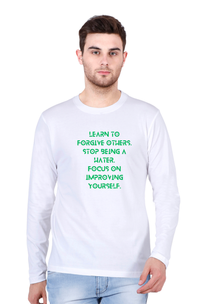 Bluelander Cotton Full Sleeve T-Shirt: Elevate Comfort with Enhanced Motivational Quotes - Inspire Yourself and Others with Colorful Style.