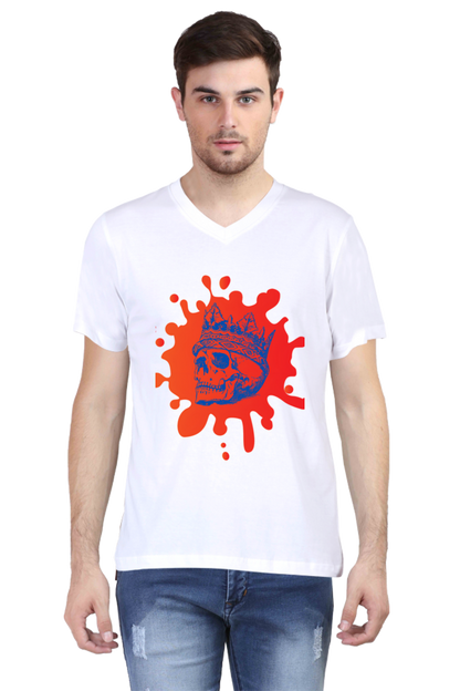 Make a Statement: Bluelander's V Neck Cotton Half Sleeve T-Shirts - Redefining Fashion with Futuristic Designs!