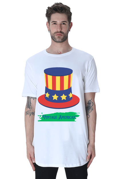 Bluelander's Half Sleeve Cotton Longline Curved T-Shirt: Elevate Your Look, Define Your Style!