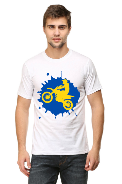 Bluelander's Cotton Half Sleeve T-Shirt: Colorful, Stylish - Ride with Confidence!