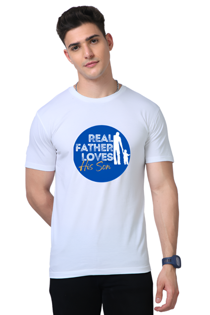 Supreme Comfort Meets Enhanced Design Bluelander Supima Half Sleeve T-Shirt for Fathers & Sons Bonding  Wear It with Pride