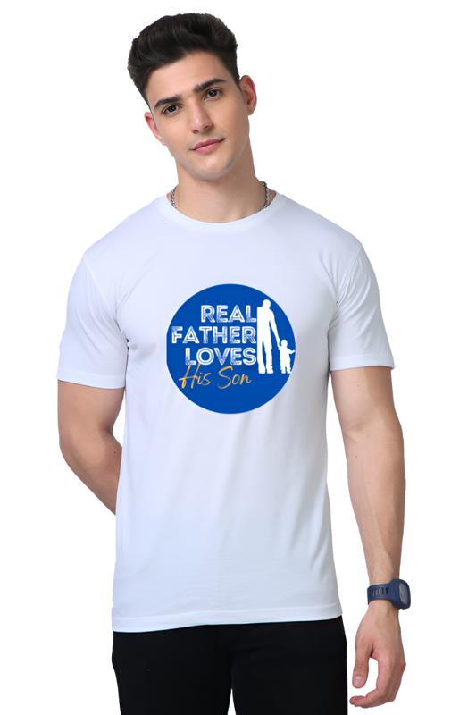 Supreme Comfort Meets Enhanced Design Bluelander Supima Half Sleeve T-Shirt for Fathers & Sons Bonding  Wear It with Pride