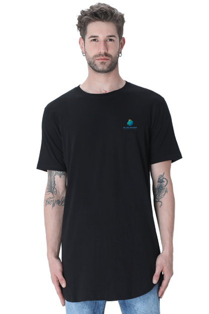 Light Up the Night in Style with Bluelander's Half Sleeve Longline Curved Cotton T-Shirts: Futuristic Designs that Glow in the Dark!