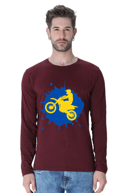Bluelander's Cotton Full Sleeve T-Shirt: Ride in Style with Safety in the Best Designs!